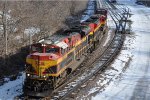 Grain train prepares to head west